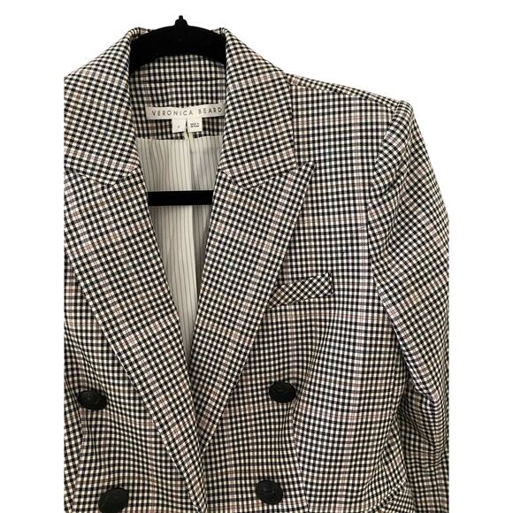 Veronica Beard Grey Plaid Diego Dickey Jacket Blazer 2 EUC - Picture 9 of 14